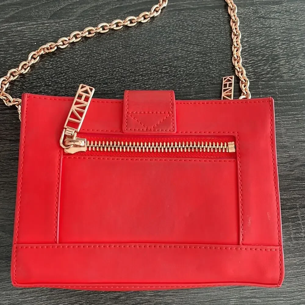 Kenzo Red Crossbody with Rose gold hardware